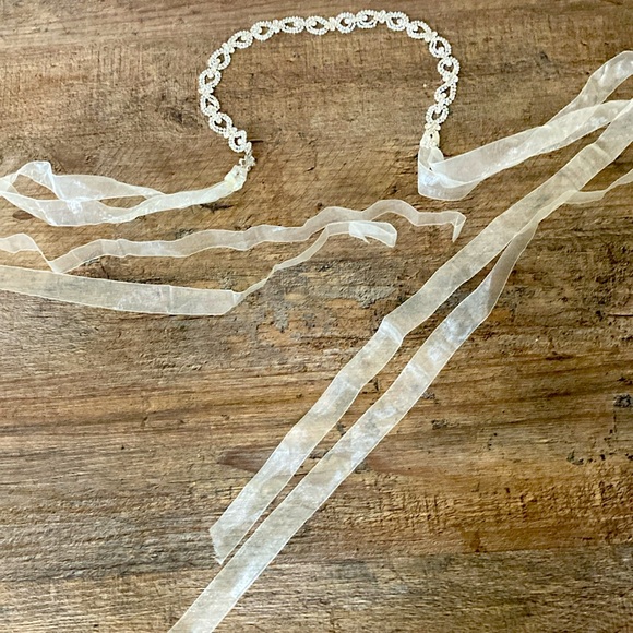 Diamond Rhinestone waist accent tie/belt - Picture 2 of 2